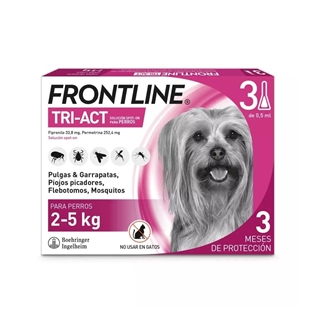 Pipetas Frontline Tri-Act 2kg a 5kg (3 u) - Imagen 1